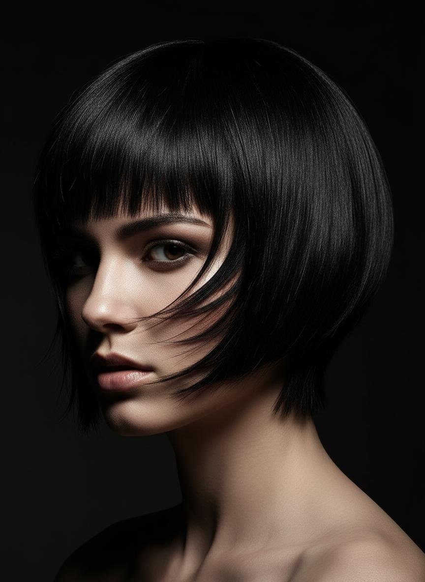 Precision textured bob haircut